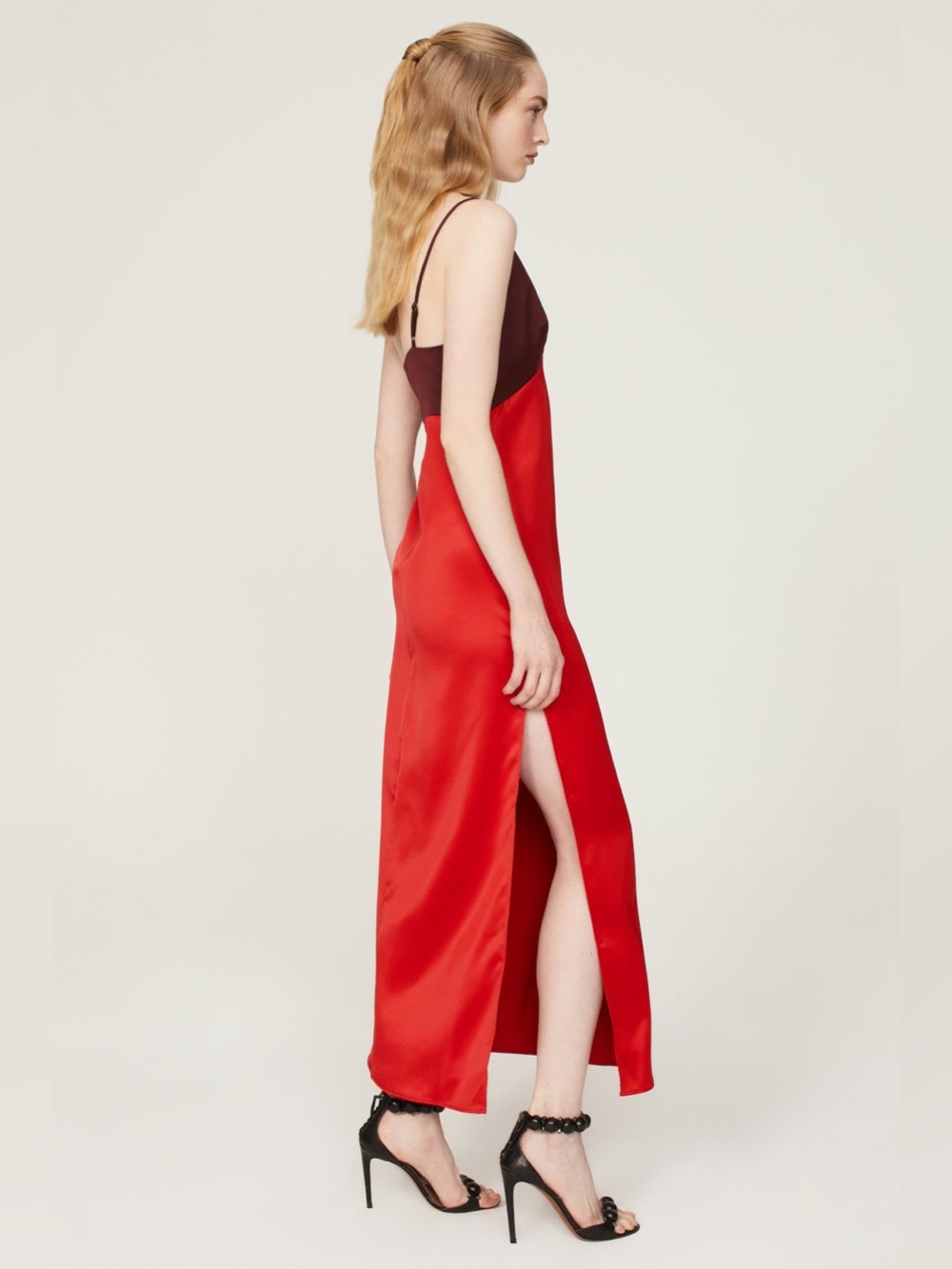 Maria Moscone Red Slip Maxi cocktail dress Size 6